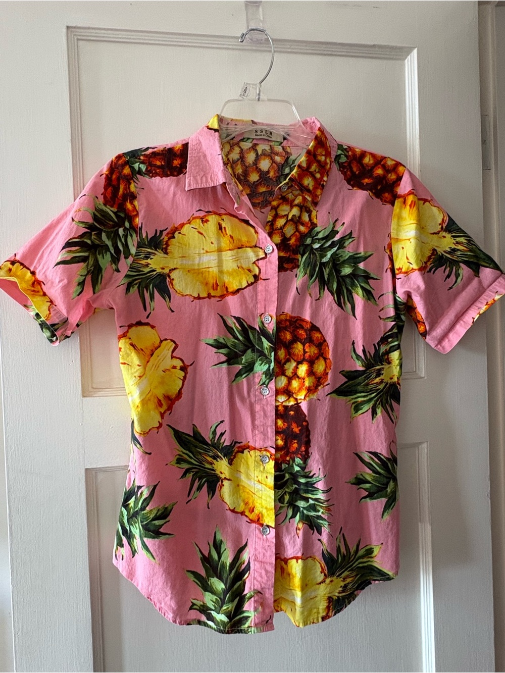 Pink Pineapple Tropical Short-Sleeve Shirt
